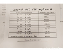 PVC cevi za plastenike